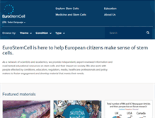 Tablet Screenshot of eurostemcell.org